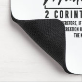 Christian Bible Verse Faith God Made New 2 Corinth マウスパッド (コーナー)