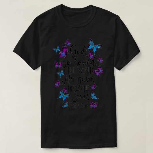 Christian Bible Verse God Gave His Son John 513 Bu Tシャツ (デザイン正面)
