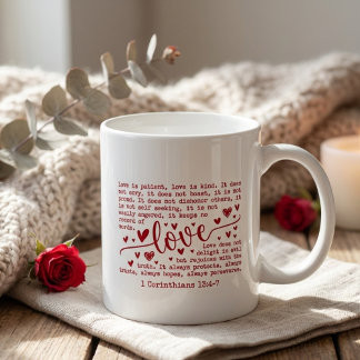 Christian Bible Verse Inspirational Valentines Day コーヒーマグカップ