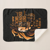 Christian Bible Verse Joshua 1:9ライオン シェルパブランケット (正面(横))