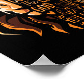 Christian Bible Verse Joshua 1:9ライオン ポスター (角)