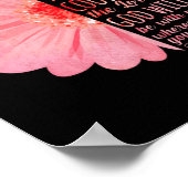 Christian Bible Verse Joshua 1:9花 ポスター (角)