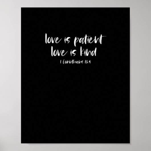 Christian Bible Verse Love Is Patient Love Is Kind ポスター (正面)