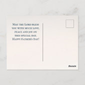 Christian Bible Verse Malachi 4:6父の日 ポストカード (裏面)