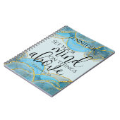 Christian Bible Verse Modern Elegant Agate Stone ノートブック (左側)