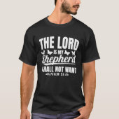 Christian Bible Verse Psalm 23 Butterfly Tシャツ (正面)