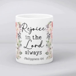 Christian Bible Verse Psalms Floral Coffee Mug コーヒーマグカップ