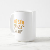 Christian Bible Verse Quote Faith Over Fear コーヒーマグカップ (正面左)