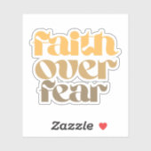 Christian Bible Verse Quote Faith Over Fear シール (シート)