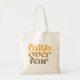 Christian Bible Verse Quote Faith Over Fear トートバッグ