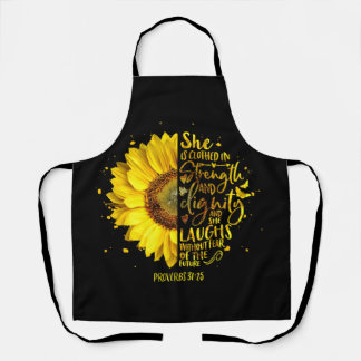 Christian Bible Verse Scripture Religious エプロン