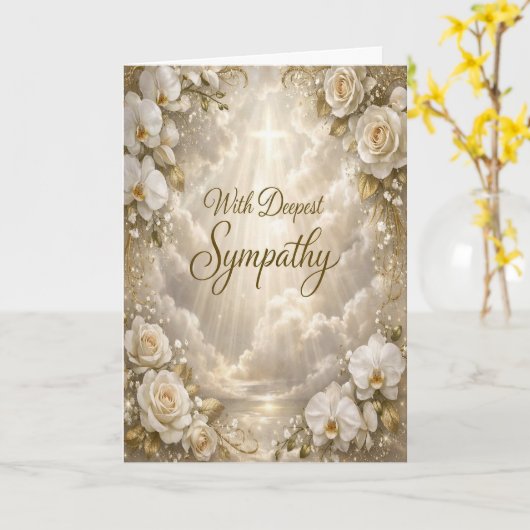 Christian Bible Verse Sympathy Card カード (黄色い花)