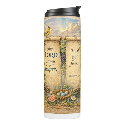 Christian Bible Verse Thermal Tumbler Water Bottle タンブラー (回転左)