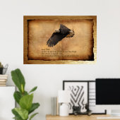 Christian Biblical聖なる書物、 経典オンイーグルズアートポスター ポスター (ホームオフィス)