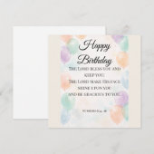 Christian Birthday Flat Card – Numbers 6:24–26 シーズンカード (正面/裏面)
