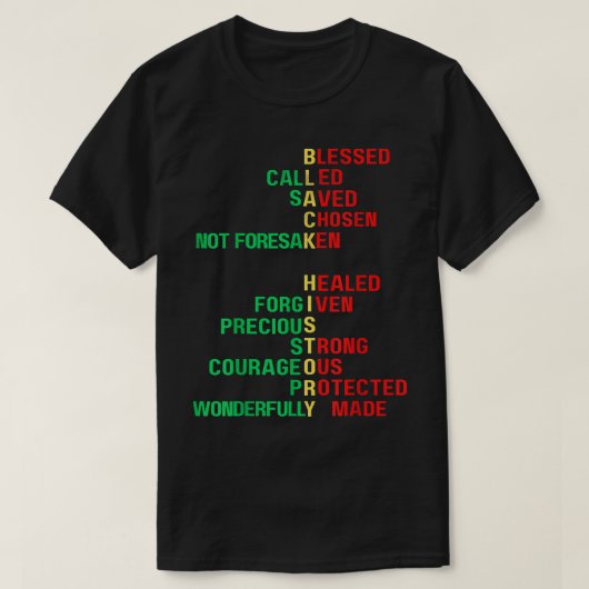 Christian Black History Melanin Church Men Women B Tシャツ (デザイン正面)