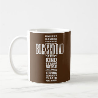 Christian Blessed Dad Cross Fathers Day Prayer コーヒーマグカップ