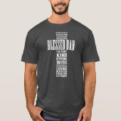 Christian Blessed Dad Cross Fathers Day Prayer Tシャツ (正面)