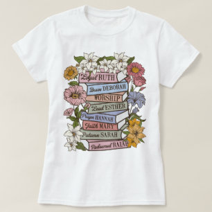 Christian Boho Shirt、ワイルドフラワーバイブルVerse Shirt Tシャツ