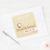 Christian Bread Logo | Bakery Cafe Fellowship スクエアシール (封筒)