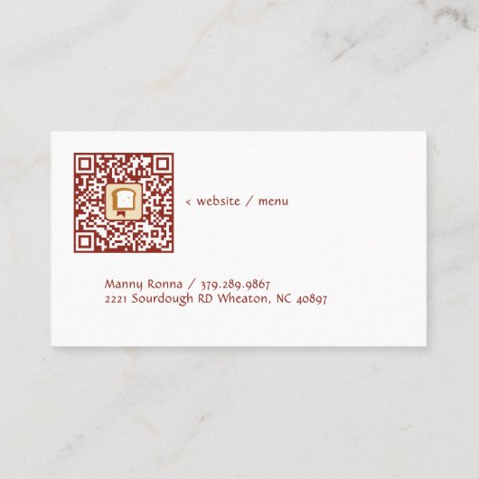 Christian Bread Logo | Bakery Cafe Fellowship 名刺 (裏面)