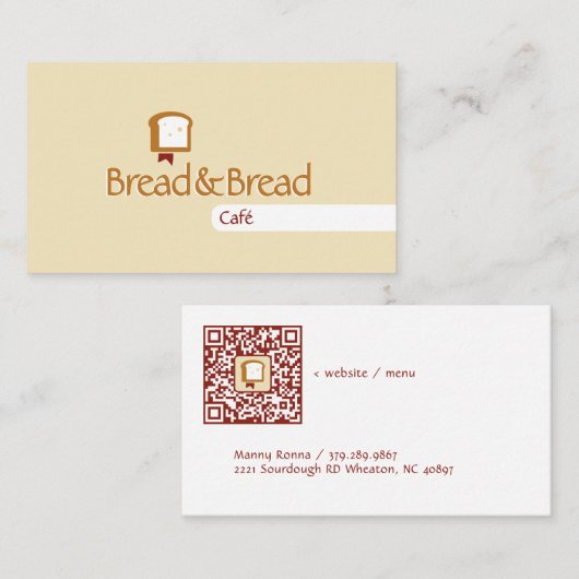 Christian Bread Logo | Bakery Cafe Fellowship 名刺 (正面/裏面)