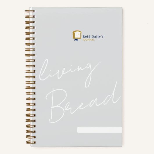 Christian Bread Logo | Living Bread Journal ノートブック (正面)