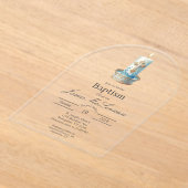 Christian Candle baptism Invitation アクリル招待状 (レイダウン)