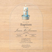 Christian Candle baptism Invitation アクリル招待状 (正面)