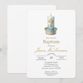 Christian Candle baptism Invitation 招待状 (正面/裏面)