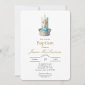 Christian Candle baptism Invitation 招待状 (正面)