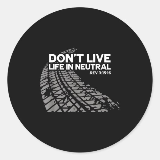 Christian Car Enthusiast Pastor - Don't Live Life  ラウンドシール (正面)