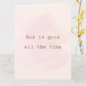Christian Card: God is good all the time カード (黄色い花)