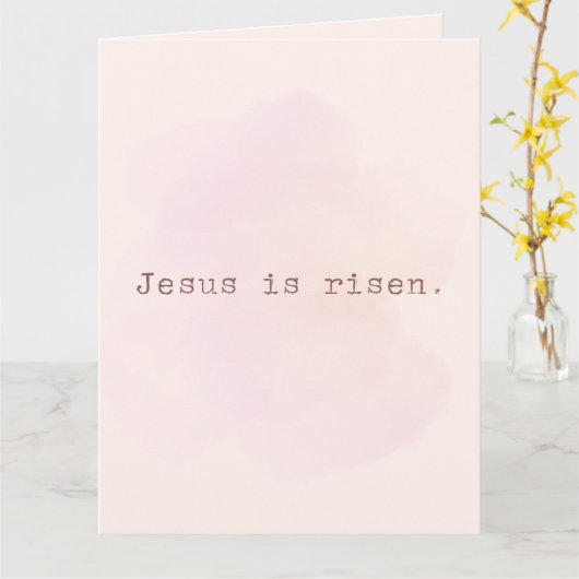 Christian Card: Jesus is risen. Be brave カード (黄色い花)