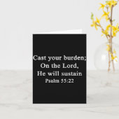 Christian Cast Your Burden On The Lord Psalm 55_22 カード (黄色い花)