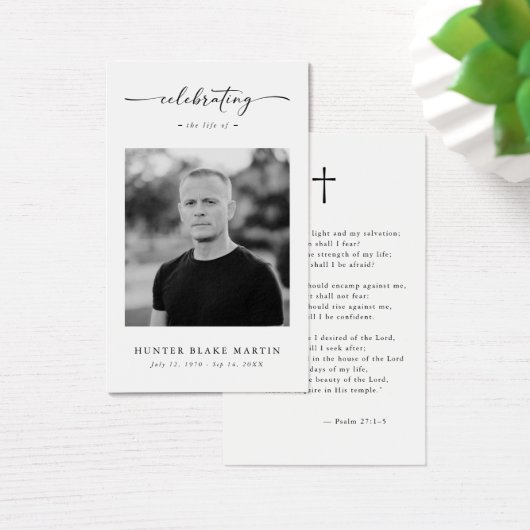 Christian Celebration of life Funeral Prayer Card (デスク)