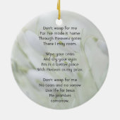 Christian Celebration of Life Snowdrop Flowers セラミックオーナメント (裏面)