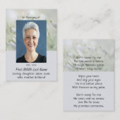 Christian Celebration of Life  Snowdrop Flowers 名刺 (正面/裏面)