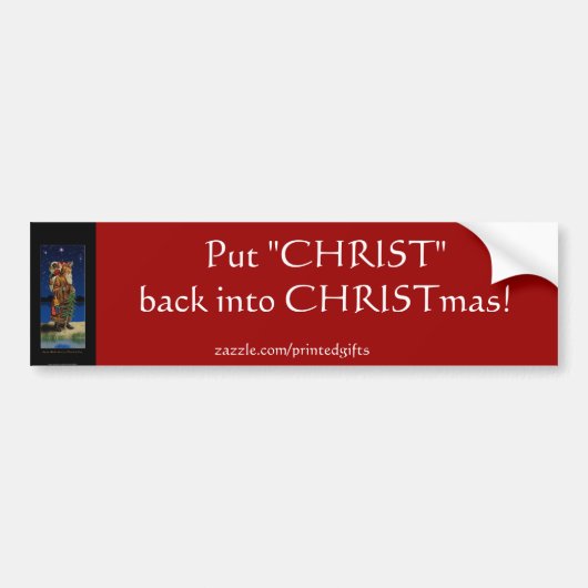 Christian CHRISTMAS Bumper Sticker バンパーステッカー (正面)