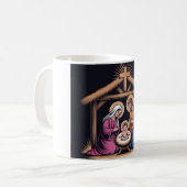 Christian Christmas Cross Inspirational Coffee Mug コーヒーマグカップ (正面左)