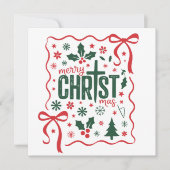 Christian Christmas Cross Sign Jesus Christ Faith シーズンカード (正面)