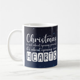 Christian Christmas heart and stars Mug コーヒーマグカップ