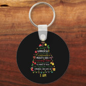 Christian Christmas Jesus Bible Names Xmas Tree Sh キーホルダー (正面)
