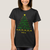 Christian Christmas Jesus Bible Names Xmas Tree Sh Tシャツ (正面)