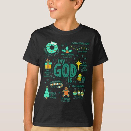 Christian Christmas My God Is Jesus Is The Reason  Tシャツ (正面)