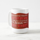 Christian Christmas Open Heart mug コーヒーマグカップ (正面左)