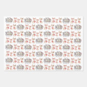 Christian Christmas Reindeer Wrapping Paper Sheets ラッピングペーパーシート (正面3)