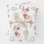 Christian Christmas Reindeer Wrapping Paper Sheets ラッピングペーパーシート (インサイチュ)