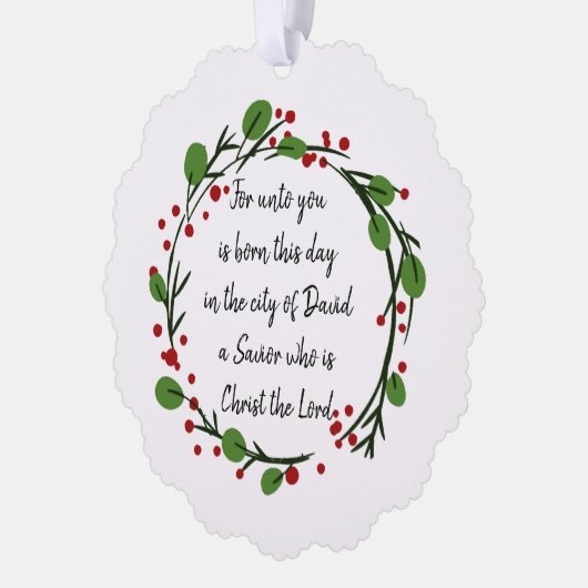 Christian Christmas Scripture Sticker Scripture オーナメントカード (左)