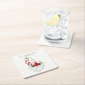 Christian Christmas Scripture Stylish Custom Event スクエアペーパーコースター (インサイチュ)